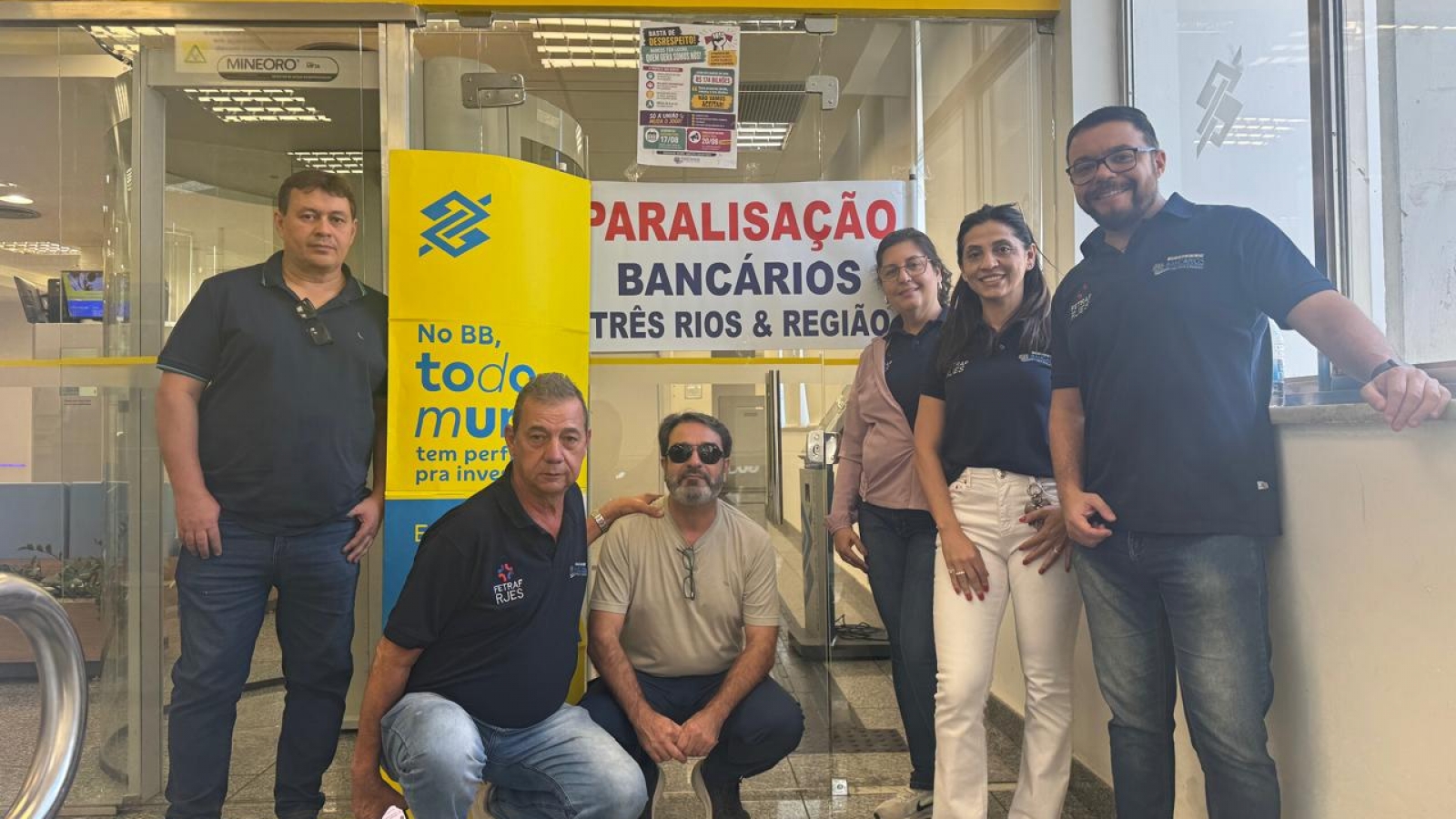 Bancários de Três Rios e região paralisam atividades nesta quinta-feira em defesa de salários, direitos e valorização da categoria